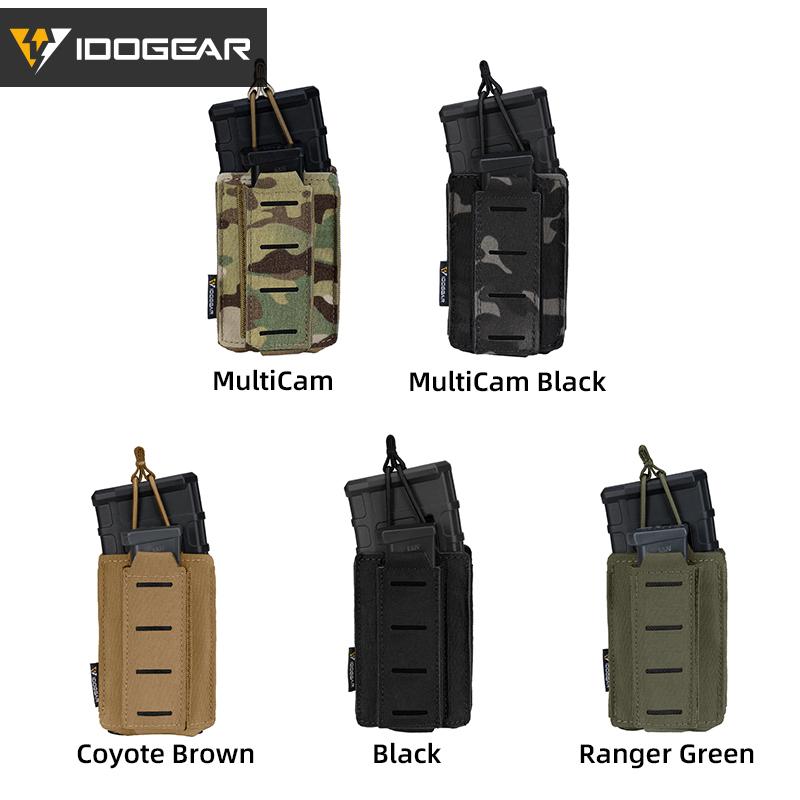 IDOGEAR Tactical Double Magazine Pouch For 9mm & 556 MOLLE 3569