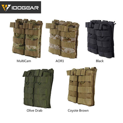 IDOGEAR Tactical Magazine Pouch For 556 Mag Molle Double MAG Pouch Carrier Modular 3532