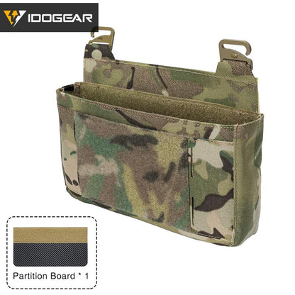 IDOGEAR Tactical DOPE Dump Pouch Tool Storage Pouch Front Panel Velcro Hook&loop Exhaust Hole with Partition Adjustable Camping Hiking Outdoor 3596