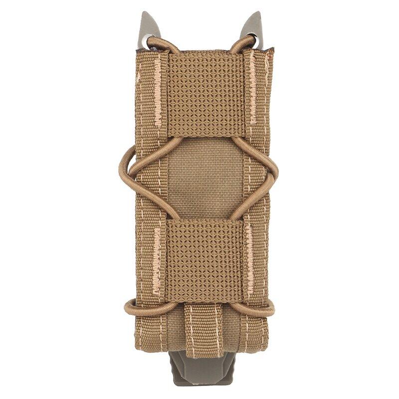 IDOGEAR Tactical TC Single 9mm Magazine Pouch MOLLE Combat Tool Bag Belt Mag Pouch Flashlight Holder MG-48