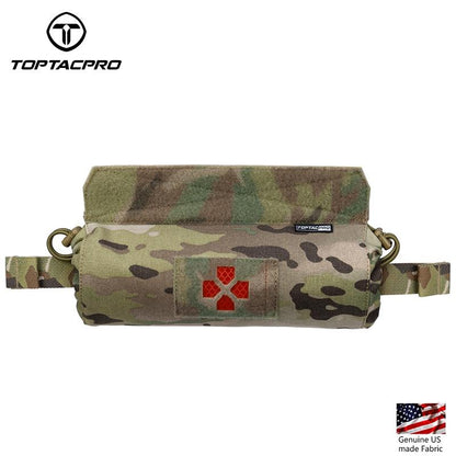 TOPTACPRO Tactical Medical Pouch Roll 1 Trauma Pouch Hook & Loop Medical Pouch IFAK First Aid Kit Pouch Tourniquet Holder 8507