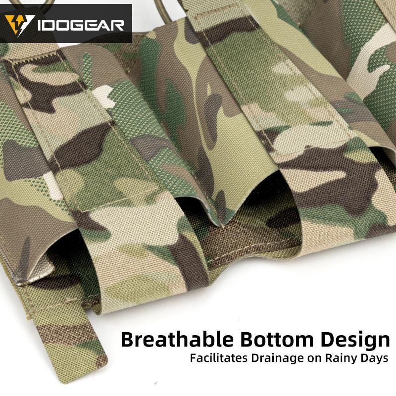 IDOGEAR TEAR Front Flap Triple Magazine Pouch Hook&loop For 556 Mag Holder Elastic Velcro-tape Outdoor Camouflage Military 3599