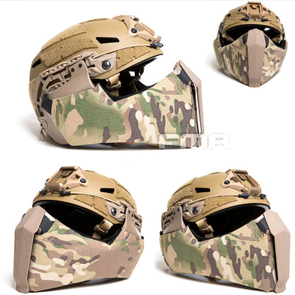 FMA Mask Tactical Half Face Mask Gunsight Mandible face cover For Fast/High Cut/MT Helmet camouflage cycling face mask military hiking wargame cosplay tactical face mask