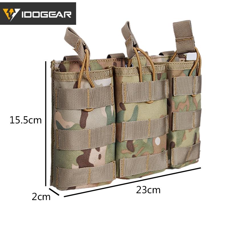 IDOGEAR Tactical Triple Magazine Pouch Molle Military MAG Pouch Carrier Modular Camouflage 3533