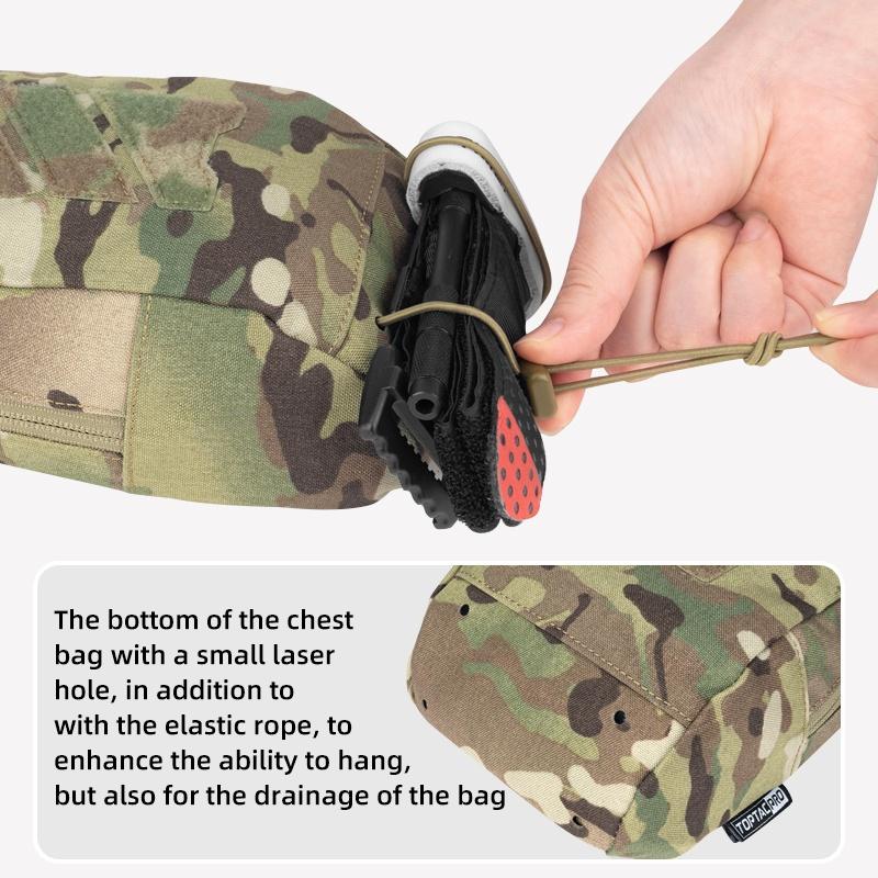 TOPTACPRO Tactical Utility Pouch Laser Cut MOLLE EDC Multifunction Sundries Recycling Bag Micro Med Kit 8518