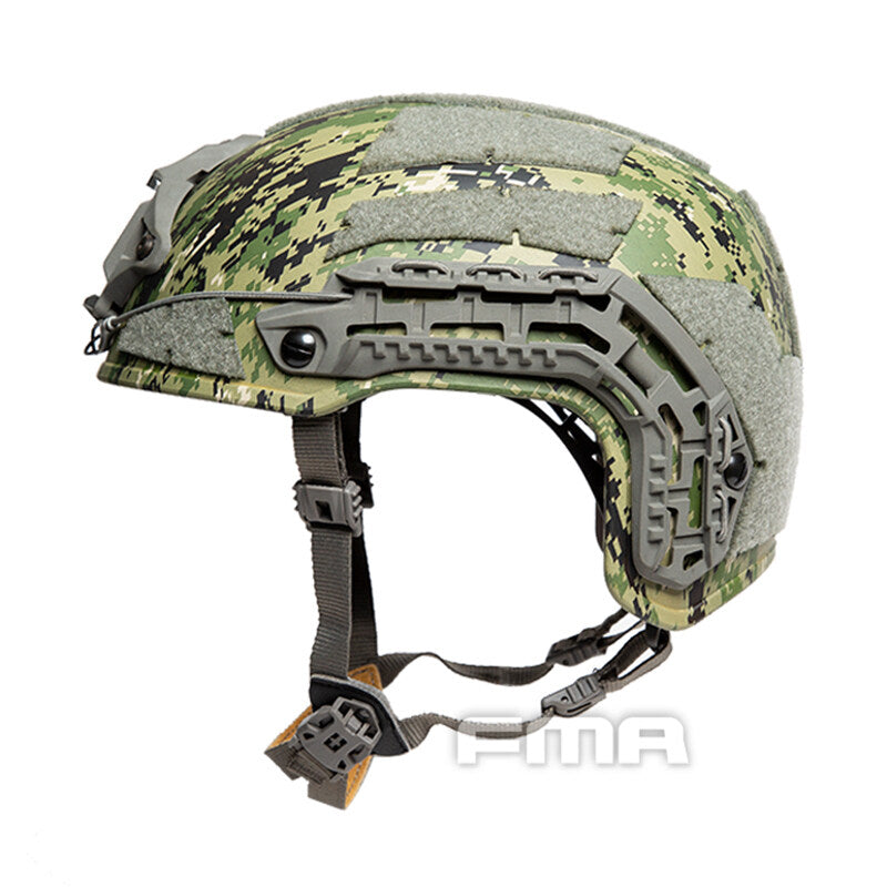 FMA Tactical Caiman Helmet W/ NVG Shroud Rail Camouflage Combat Helmet Paintball Military Camping L/XL Wargame Hiking Military Tactical Helmet 1383B