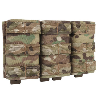 IDOGEAR Tactical Triple Magazine Pouch for 5.56mm with Insert Hard Carrier with MOLLE Clip Quick Draw Military Molle Mag Pouch 1000D High Quality Nylon MG-F-14