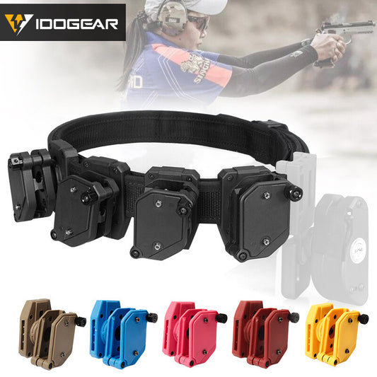 IDOGEAR IPSC USPSA IDPA Belt Set Special Competition Tactical Waist Belt With 4 pcs IPSC FMA IPSC Multi-angle speed Magazine Pouch