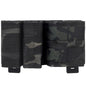 IDOGEAR Tactical Triple Magazine Pouch with MOLLE Clip Double 9MM and Single 556 Mag Holder with Hard Insert Carrier Quick Draw MG-F-06