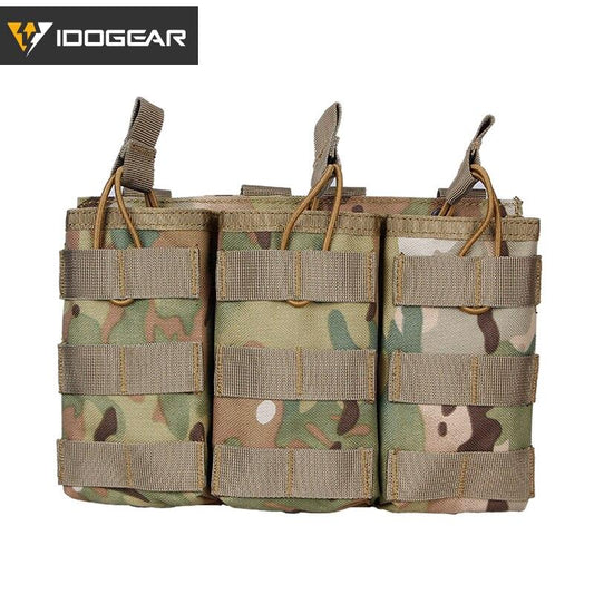 IDOGEAR Tactical Triple Magazine Pouch Molle Military MAG Pouch Carrier Modular Camouflage 3533