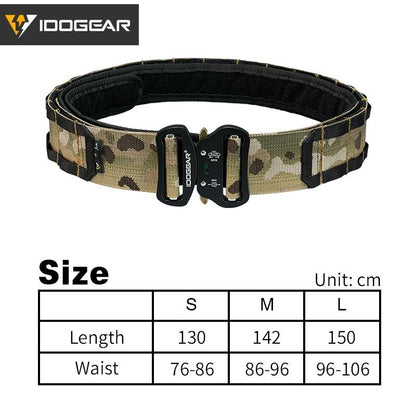 IDOGEAR 2 Inch Tactical Belt with Magazine Pouch Set for 9mm 556 Mag Soft Shell Mag Pouch With MOLLE Belt Military Combat Belt 3414