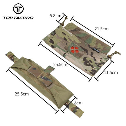 TOPTACPRO Tactical Medical Pouch Roll 1 Trauma Pouch Hook & Loop Medical Pouch IFAK First Aid Kit Pouch Tourniquet Holder 8507