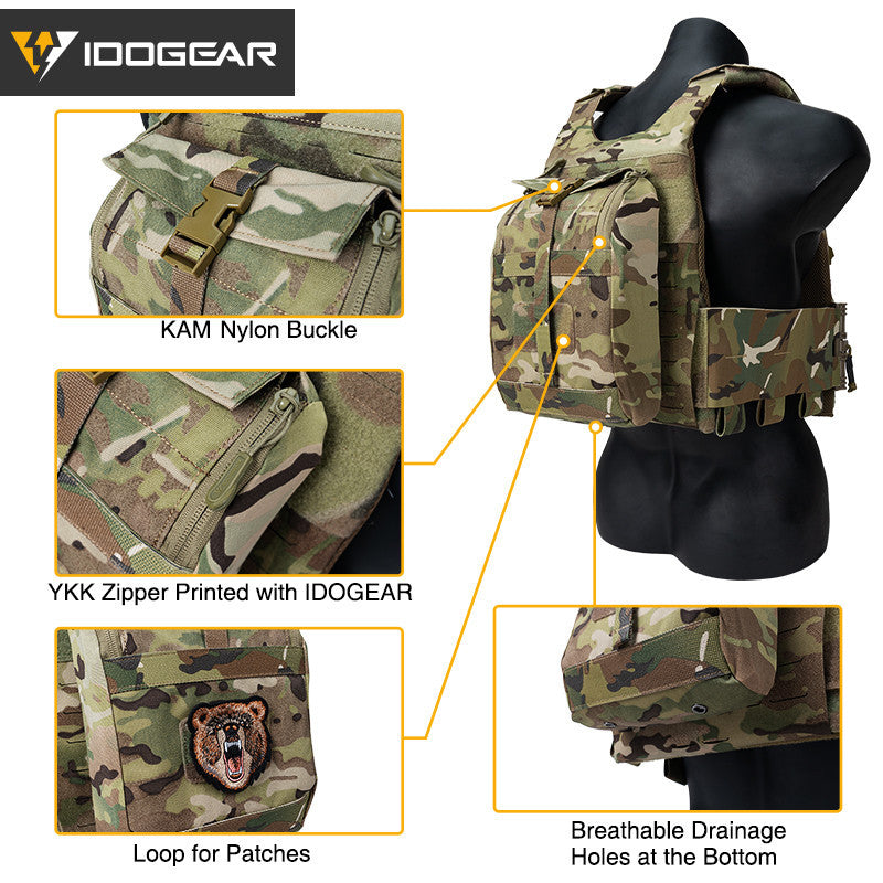 IDOGEAR Tactical GP Pouch MOLLE CP Style General Purpose Pouch Multi-Function Utility Pouch 35109