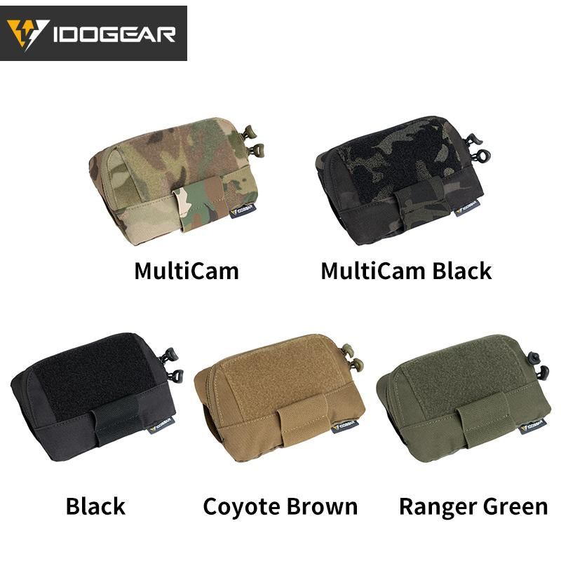 IDOGEAR Tactical FERRO Chest Pouch Hook&Loop 500D Nylon Laser Cut Elastic Cloth Multi-tape Pouch Map Bag Chest Bag Storage Pouch Lightweight Portable Military Outdoor 35103