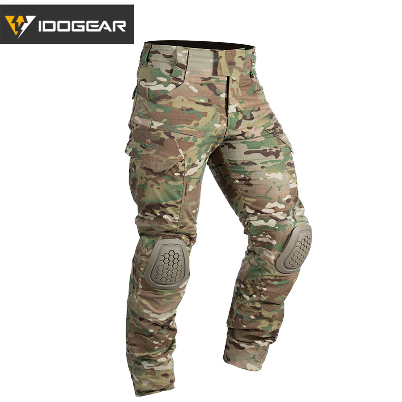 【TOP SALE🔥】IDOGEAR G4 Tactical Pants With Knee Pads Tactical Camo Trousers Hunting Camouflage 3208