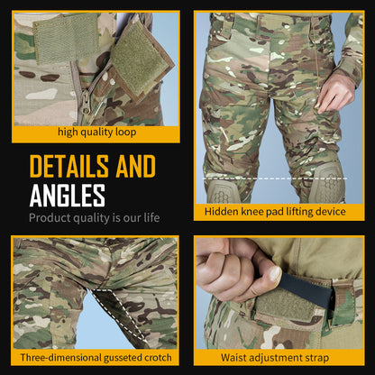 【TOP SALE🔥】IDOGEAR G4 Tactical Pants With Knee Pads Tactical Camo Trousers Hunting Camouflage 3208