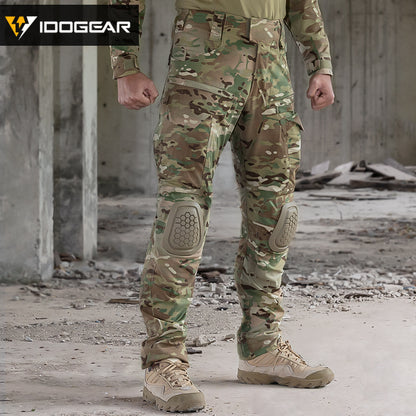 【TOP SALE🔥】IDOGEAR G4 Tactical Pants With Knee Pads Tactical Camo Trousers Hunting Camouflage 3208