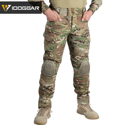 【TOP SALE🔥】IDOGEAR G4 Tactical Pants With Knee Pads Tactical Camo Trousers Hunting Camouflage 3208