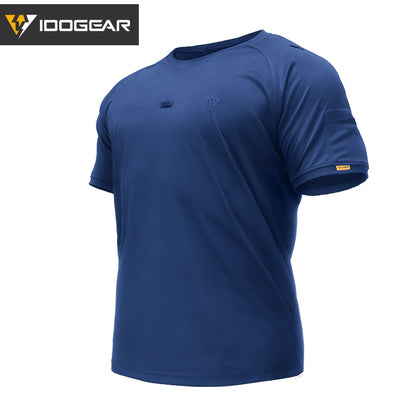 IDOGEAR Men's T-shirts Round Neck Shirt Suit for Outdoor Sports Shirt Quick Dry Casual Summer Clothing 3114