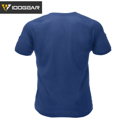 IDOGEAR Men's T-shirts Round Neck Shirt Suit for Outdoor Sports Shirt Quick Dry Casual Summer Clothing 3114