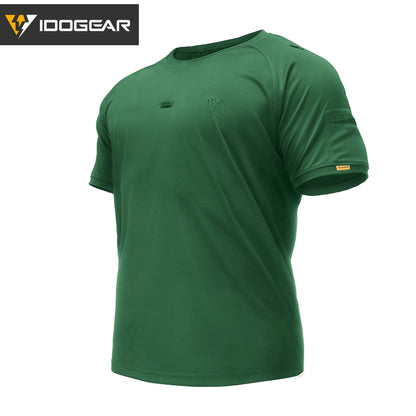 IDOGEAR Men's T-shirts Round Neck Shirt Suit for Outdoor Sports Shirt Quick Dry Casual Summer Clothing 3114