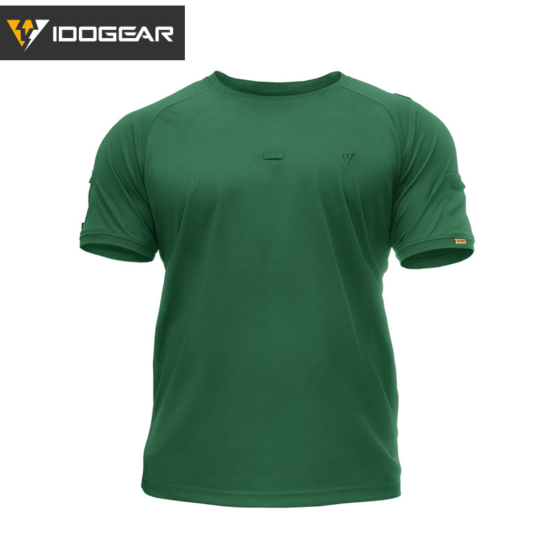 IDOGEAR Men's T-shirts Round Neck Shirt Suit for Outdoor Sports Shirt Quick Dry Casual Summer Clothing 3114