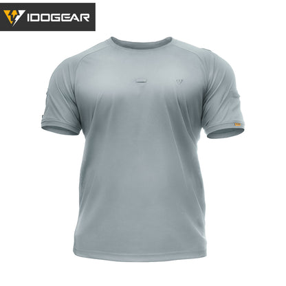 IDOGEAR Men's T-shirts Round Neck Shirt Suit for Outdoor Sports Shirt Quick Dry Casual Summer Clothing 3114