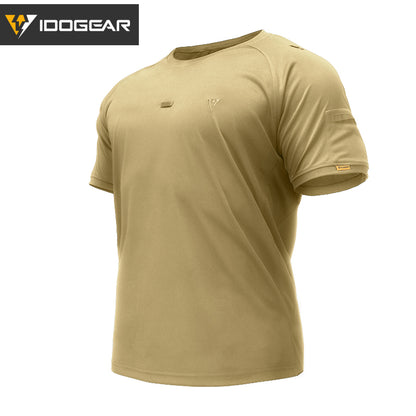 IDOGEAR Men's T-shirts Round Neck Shirt Suit for Outdoor Sports Shirt Quick Dry Casual Summer Clothing 3114