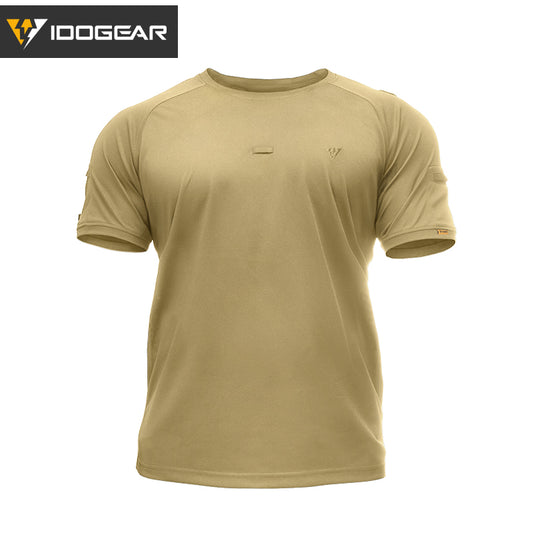 IDOGEAR Men's T-shirts Round Neck Shirt Suit for Outdoor Sports Shirt Quick Dry Casual Summer Clothing 3114