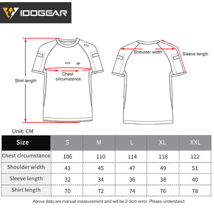 IDOGEAR Men's T-shirts Round Neck Shirt Suit for Outdoor Sports Shirt Quick Dry Casual Summer Clothing 3114