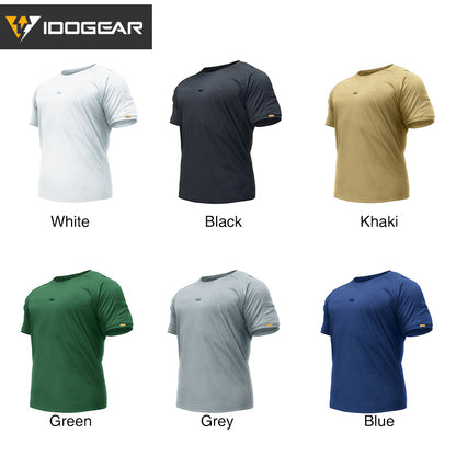 IDOGEAR Men's T-shirts Round Neck Shirt Suit for Outdoor Sports Shirt Quick Dry Casual Summer Clothing 3114