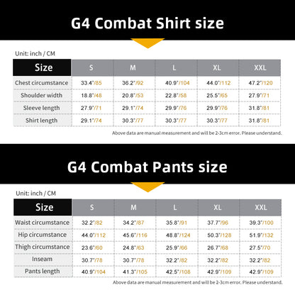 TOP SALE🔥 | G4 Combat Uniform Shirts & Pants with Knee Pads Update Ver BDU Camo Airsoft Uniforms  UT3005