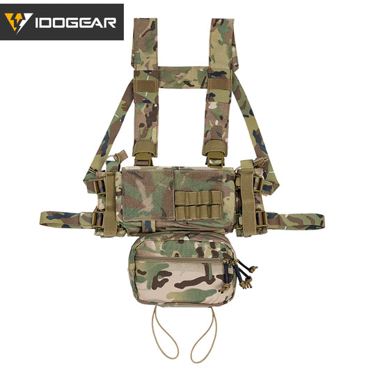 IDOGEAR MK3 Tactical Chest Rig Modular Lightweight Hunting Vest Full Set 5.56 Mag Pouch 3317