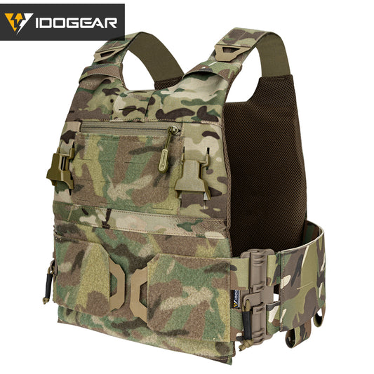 IDOGEAR 3.0 FCSK Quick Release Tactical Vest With Elastic Sides Plate Carrier for Airsoft, Military Combat Vest 3320