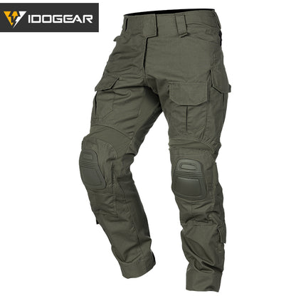 IDOGEAR G3 Combat Pants with Knee Pads Multicam Men Pants For Hunting, Paintball Camo Trousers 3205