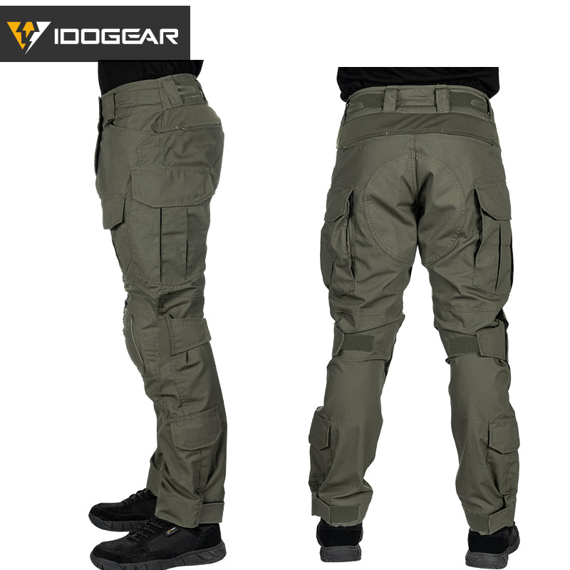 IDOGEAR G3 Combat Pants with Knee Pads Multicam Men Pants For Hunting, Paintball Camo Trousers 3205