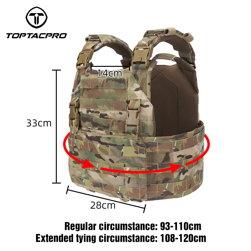 TOPTACPRO Rhino Tactical Vest XN Tactical Vest Quick Release Plate Carrier Military MOLLE Combat Vest 8302