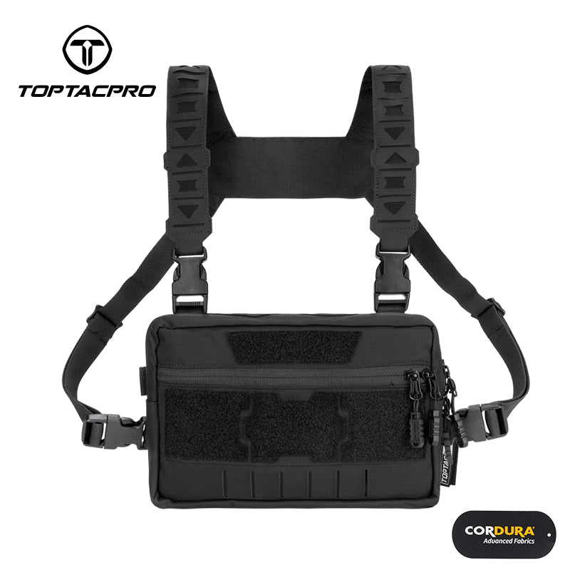 TOPTACPRO Tactical Chest Rig Bag Chest Recon Bag MOLLE Adjustable Shoulder Strap Pack 8511