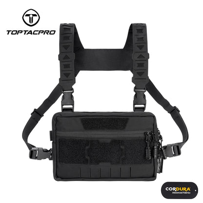 TOPTACPRO Tactical Chest Rig Bag Chest Recon Bag MOLLE Adjustable Shoulder Strap Pack 8511