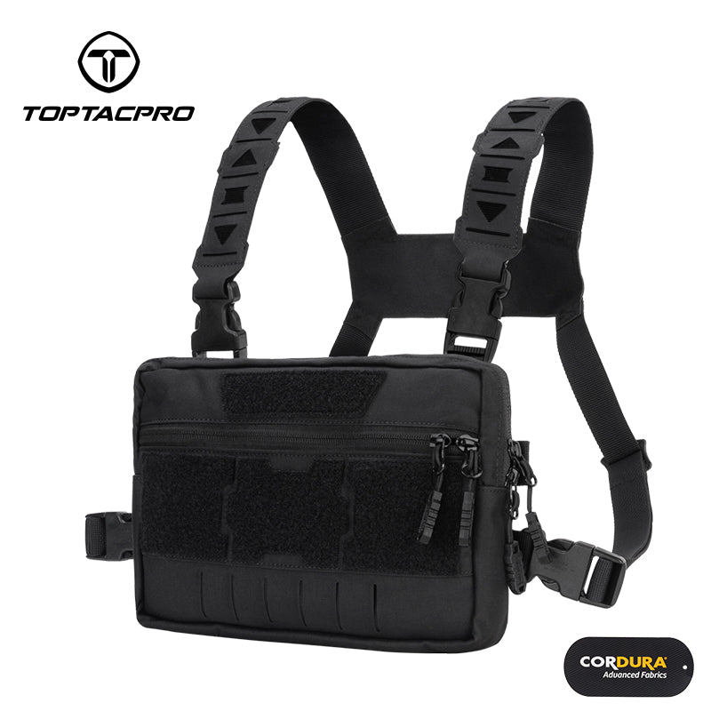 TOPTACPRO Tactical Chest Rig Bag Chest Recon Bag MOLLE Adjustable Shoulder Strap Pack 8511