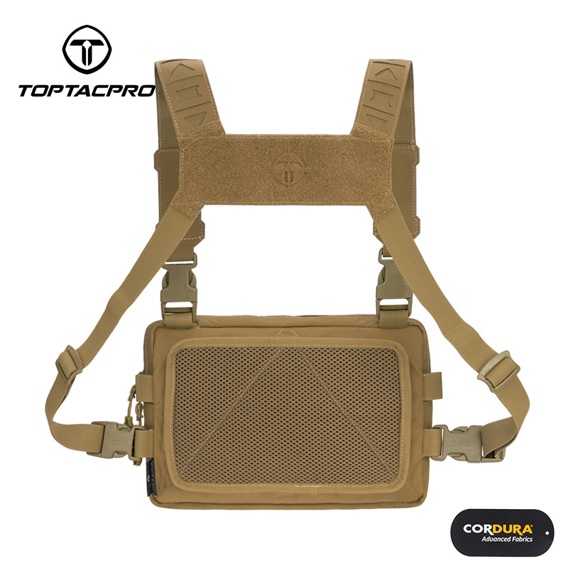 TOPTACPRO Tactical Chest Rig Bag Chest Recon Bag MOLLE Adjustable Shoulder Strap Pack 8511