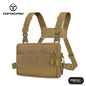 TOPTACPRO Tactical Chest Rig Bag Chest Recon Bag MOLLE Adjustable Shoulder Strap Pack 8511