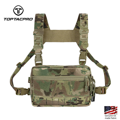 TOPTACPRO Tactical Chest Rig Bag Chest Recon Bag MOLLE Adjustable Shoulder Strap Pack 8511