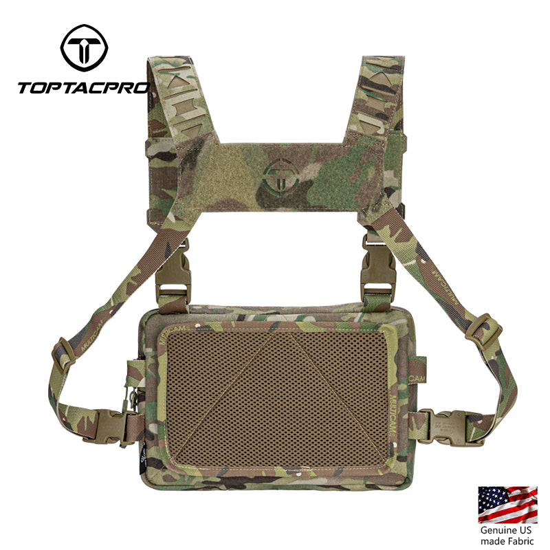 TOPTACPRO Tactical Chest Rig Bag Chest Recon Bag MOLLE Adjustable Shoulder Strap Pack 8511