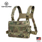 TOPTACPRO Tactical Chest Rig Bag Chest Recon Bag MOLLE Adjustable Shoulder Strap Pack 8511