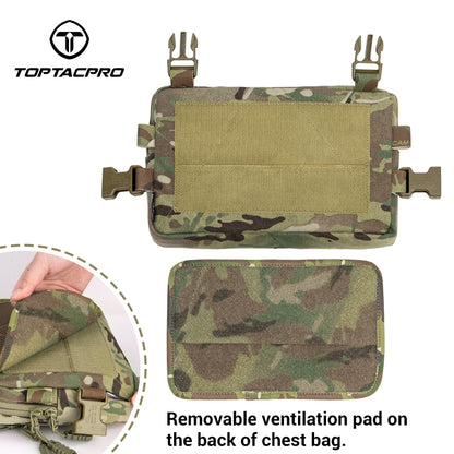 TOPTACPRO Tactical Chest Rig Bag Chest Recon Bag MOLLE Adjustable Shoulder Strap Pack 8511