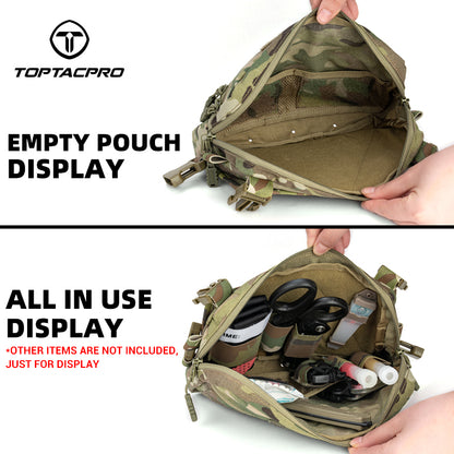 TOPTACPRO Tactical Chest Rig Bag Chest Recon Bag MOLLE Adjustable Shoulder Strap Pack 8511