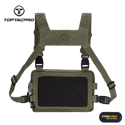 TOPTACPRO Tactical Chest Rig Bag Chest Recon Bag MOLLE Adjustable Shoulder Strap Pack 8511