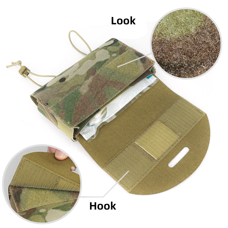 TOPTACPRO Tactical Medical Pouch First Aid Kit EMT IFAK Pouch Molle Micro Medical Pouch Blow-Out Pouch EMT EDC Emergency Bag 8532