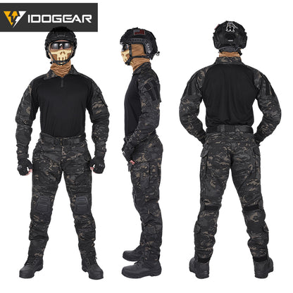 TOP SALE🔥| IDOGEAR G3 Combat Suit Shirts & Pants with Knee Pads Update Version Camo Tactical Uniforms (set) UT3001